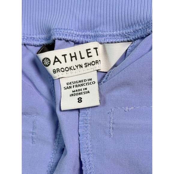 ATHLETA Brooklyn Shorts Size 8 Periwinkle Lightweight Stretch Pockets 4” Inseam - Picture 7 of 10